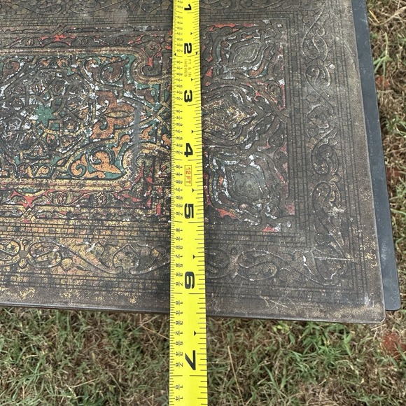 Lot 2 Vintage Wilson & Co USA Soap Dept. Tin Humidor Mosaic Litho Box Hinged Lid - Picture 13 of 14